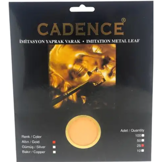 Cadence Cadence Imitatie Bladmetaal 15x15 cm Goud 25 vel
