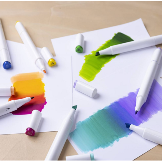 Creotime Marker op Alcoholbasis Lijndikte 1-8 mm Standaardkleuren 48st