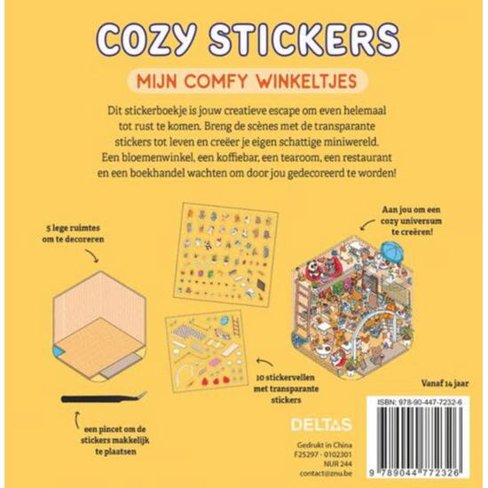 Deltas Cozy stickers mijn comfy winkeltjes (pincet inbegrepen)