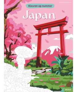 Kleuren op nummer voor volwassenen Japan