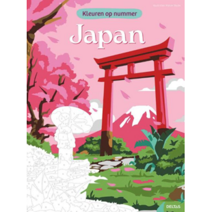 Kleuren op nummer voor volwassenen Japan