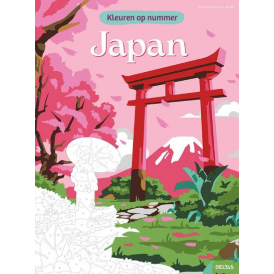 Deltas Kleuren op nummer voor volwassenen Japan