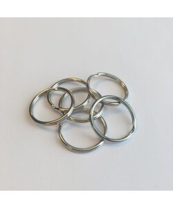 Sleutelhanger Ring 25mm Zilver 1st.