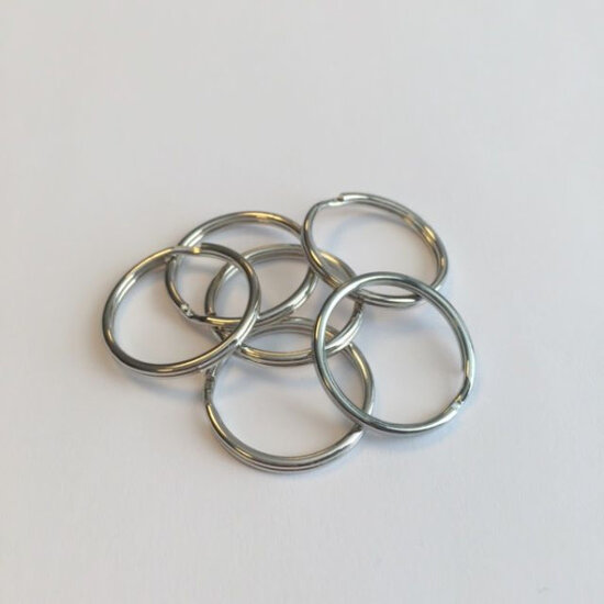 Hobby & Crafting Fun Sleutelhanger Ring 25mm Zilver 1st.