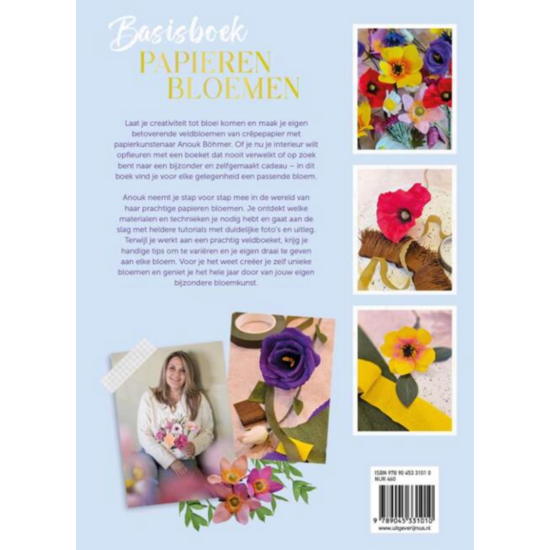 MUS Creatief Basisboek papieren bloemen, Anouk Böhmer