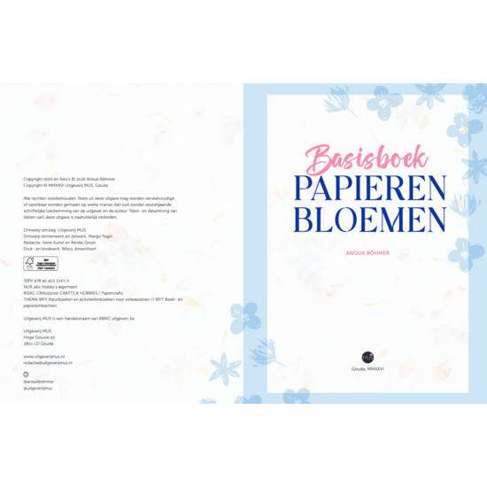 MUS Creatief Basisboek papieren bloemen, Anouk Böhmer