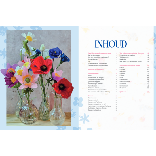 MUS Creatief Basisboek papieren bloemen, Anouk Böhmer
