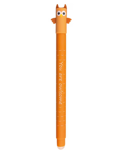 Gelpen Animal Erase-It Uil schrijfkleur: blauw