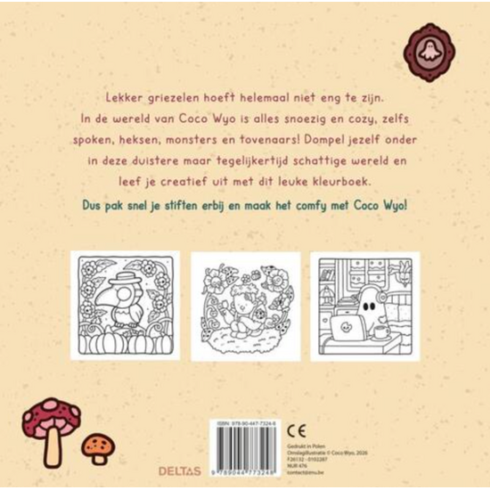 Deltas Spooky Cutie Cute &  Cozy Kleurboek Coco Wyo