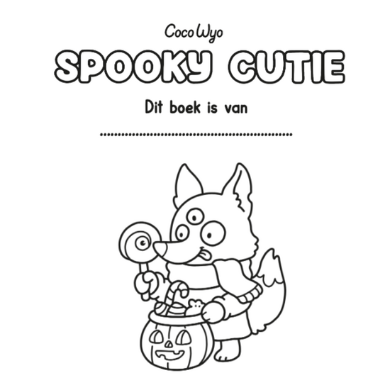 Deltas Spooky Cutie Cute &  Cozy Kleurboek Coco Wyo