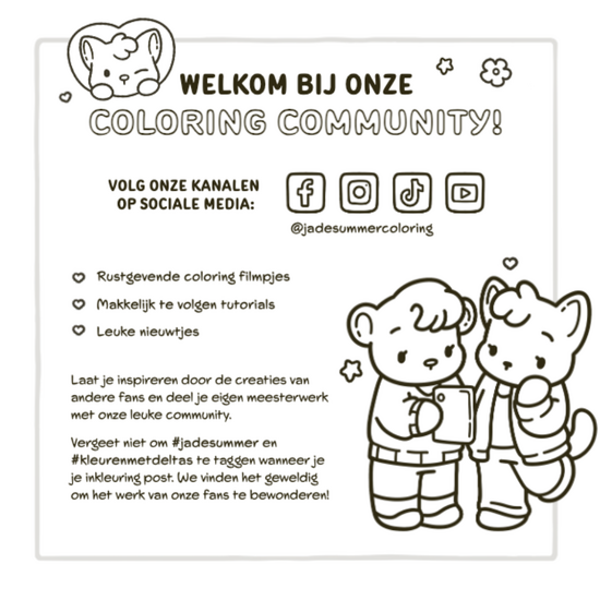 Deltas Cozy kitties Comfy Kleurboek Jade Summer