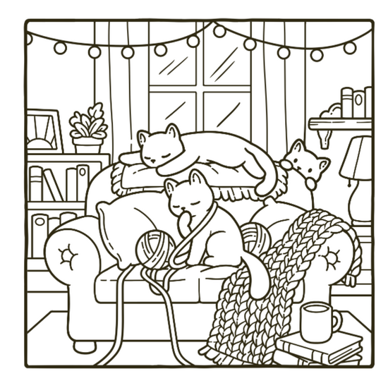 Deltas Cozy kitties Comfy Kleurboek Jade Summer