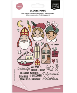 Vaessen Creative Clear Stamps Set Sinterklaas A6 24st.