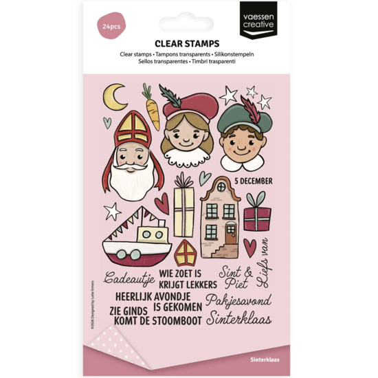 Vaessen Creative Vaessen Creative Clear Stamps Set Sinterklaas A6 24st.