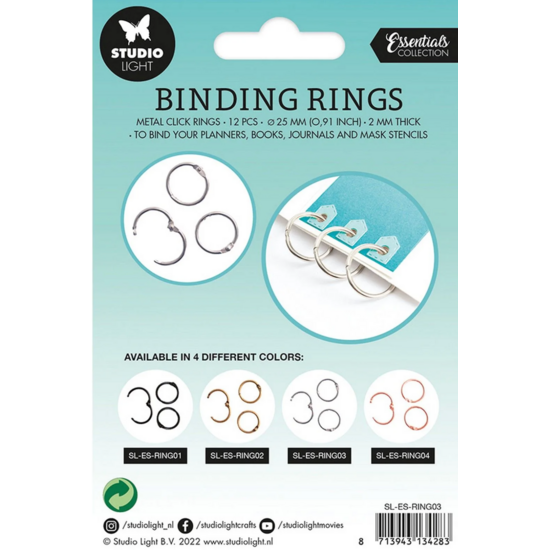 Studio Light Studio Light Essentials Binding Click Rings Silver