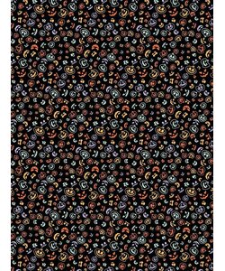 Vel Decopatch Papier Textuur Halloween Metallic pompoenen