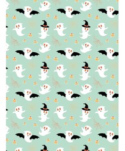 Vel Decopatch Papier Textuur Halloween spookjes rosé