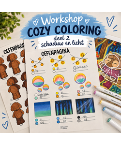 Workshop Cozy coloring deel 2, Zaterdag 31 oktober 13:30 tot 16:00u