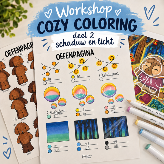 Creaflex Workshop Cozy coloring deel 2, Zaterdag 31 oktober 13:30 tot 16:00u