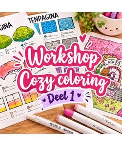 Workshop Cozy coloring deel 1,  Zaterdag 26 september 13:30 tot 16:00u