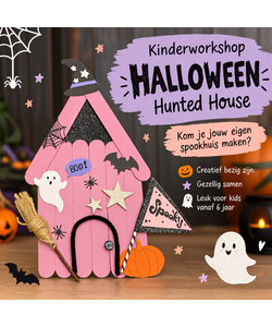 Kinderworkshop Halloween Hunted House Dinsdag 20 oktober 10:00 tot 12:00