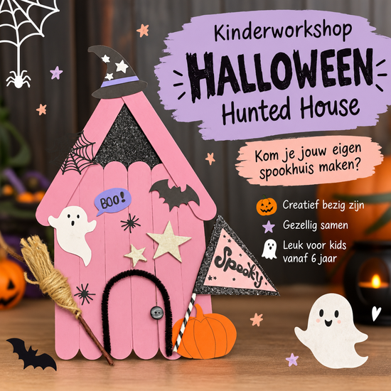 Creaflex Kinderworkshop Halloween Hunted House Dinsdag 20 oktober 10:00 tot 12:00
