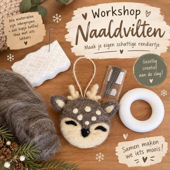 Creaflex Workshop Naald vilten Woensdag 4 November 13:30 tot 16:30