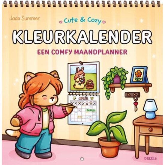 Deltas Cute& Cozy Kleurkalender een comfy maandplanner Jade Summer