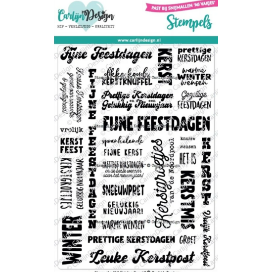 Carlijn Design Carlijn Design Clear Stamps A6 Vakjes Kerst