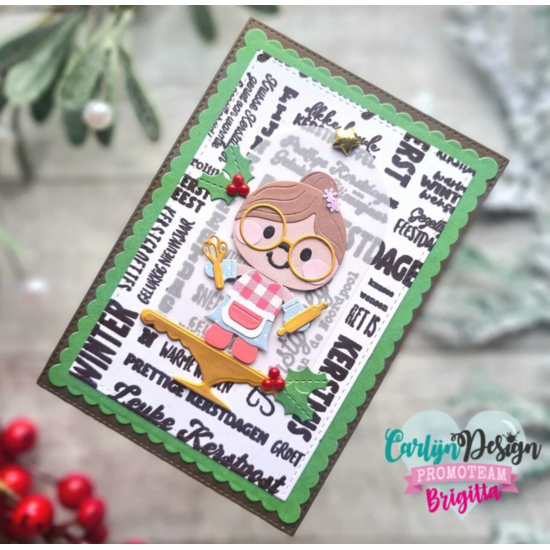 Carlijn Design Carlijn Design Clear Stamps A6 Vakjes Kerst