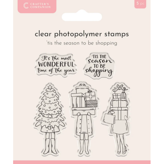 Crafter´s Companion Whimsical Photopolymer Stamp 'Tis the Season to be Shopping'
