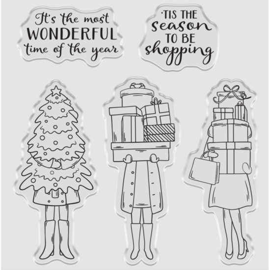 Crafter´s Companion Whimsical Photopolymer Stamp 'Tis the Season to be Shopping'