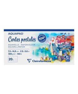 Aquarel postcards 7,5x14,8cm, 300gr, 20 vel