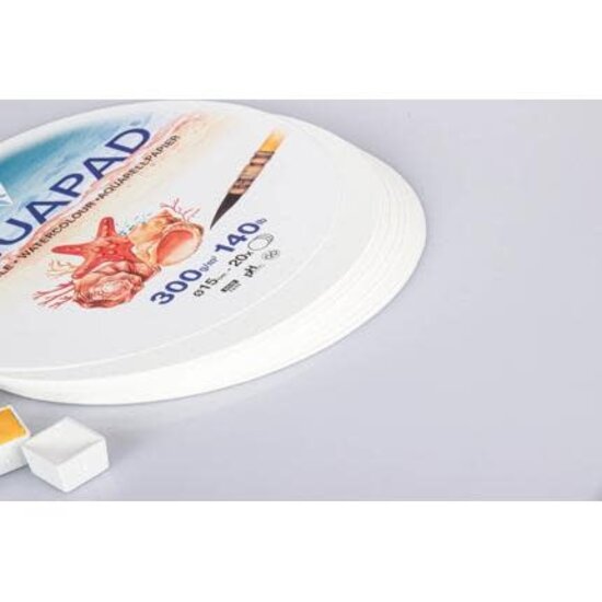 Clairefontaine Aquapad ronde bladen aquarelpapier Ø15cm 20 bladen 300g