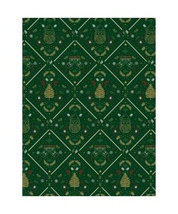 Vel Decopatch Papier Textuur Kerstman groen/goud