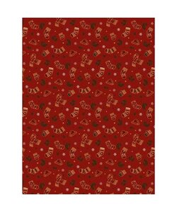 Vel Decopatch Papier Textuur Kerstsokken Rood