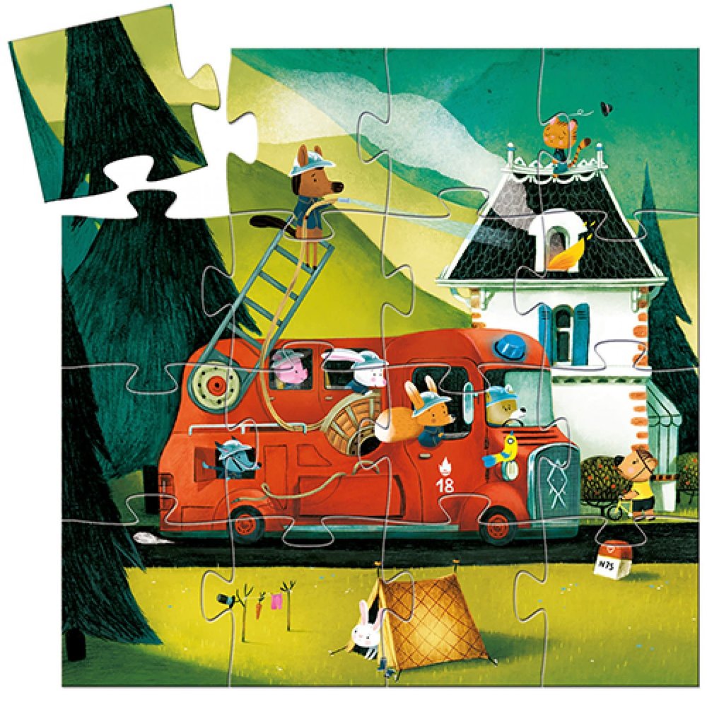 Djeco Djeco | Puzzel | De brandweerwagen (16st)