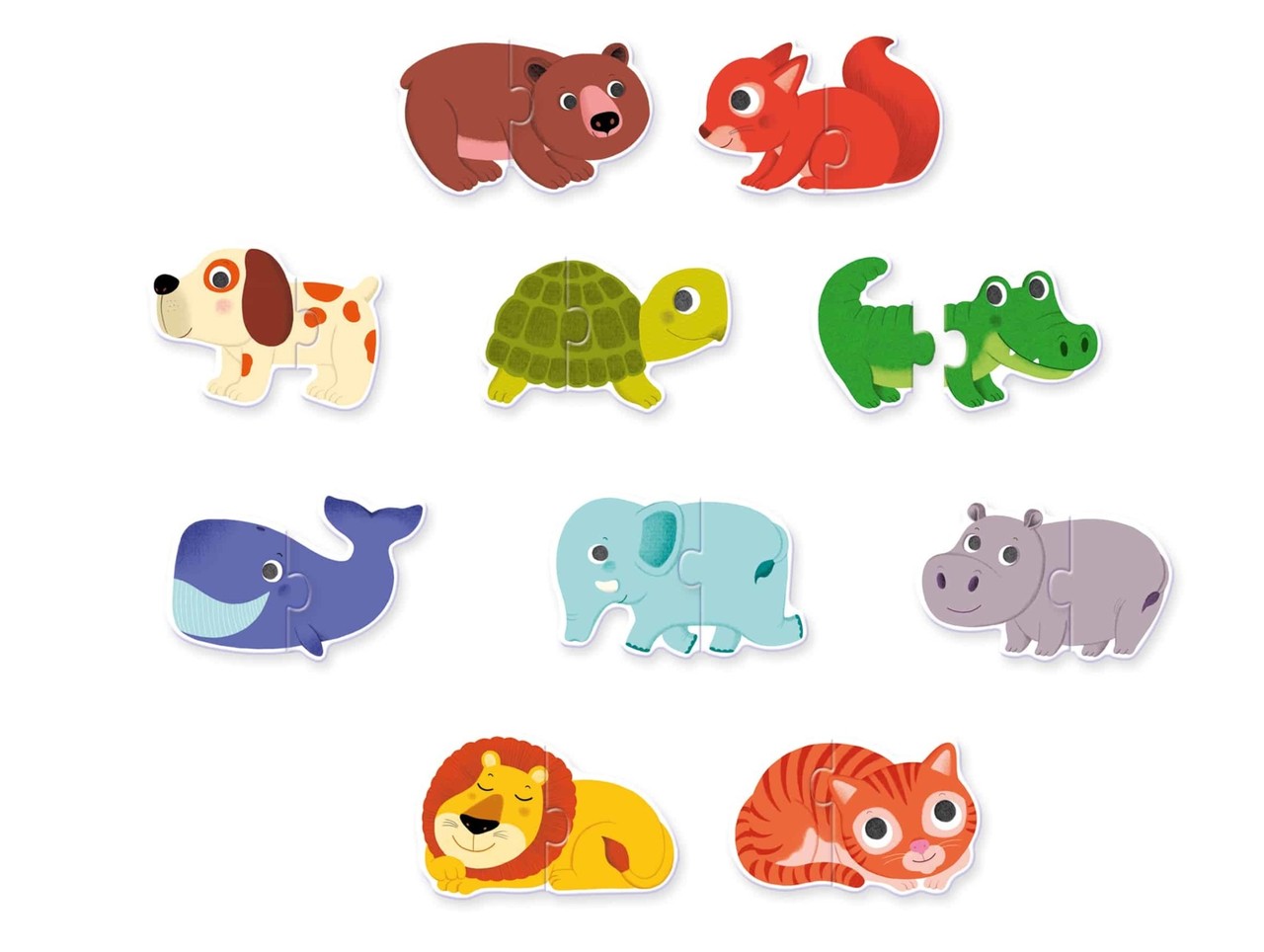 Djeco Djeco - Puzzel duo dieren (10x2st)