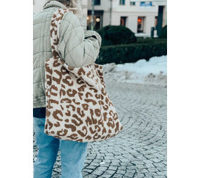 Studio Noos Studio Noos | Teddy leopard ecru mom-bag Studio Noos Studio Noos | Teddy leopard ecru mom-bag
