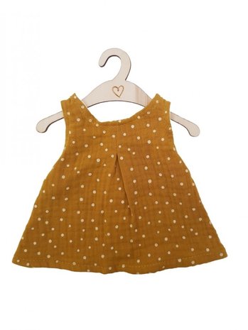 Hollie Hollie|Poppen jurkje orche dots Hollie Hollie|Poppen jurkje orche dots
