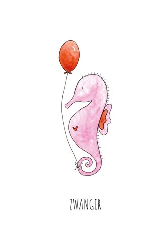 Juulz Juulz | Kaart | Zwanger zeepaardje