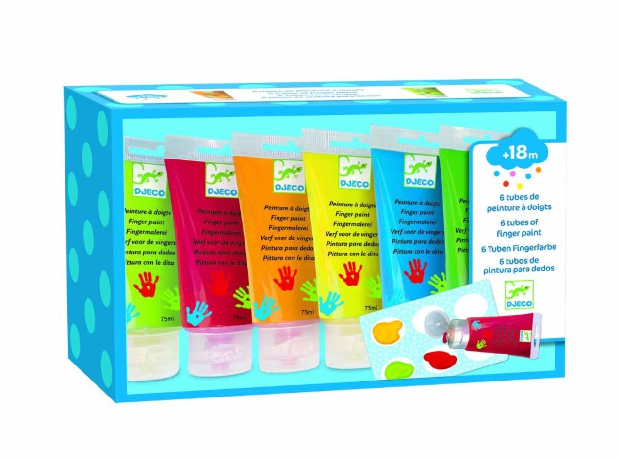 Djeco Djeco : set van 6 tubes vingerverf Djeco Djeco : set van 6 tubes vingerverf