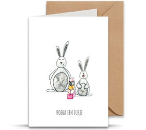 Juulz Juulz | Kaart | Hoera een zusje konijnen Juulz Juulz | Kaart | Hoera een zusje konijnen