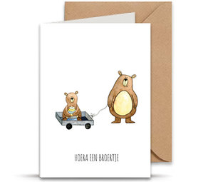 Juulz Juulz | Kaart | Hoera een broertje beren Juulz Juulz | Kaart | Hoera een broertje beren