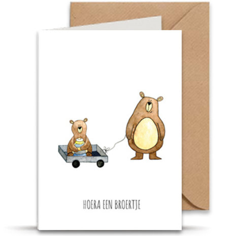 Juulz Juulz | Kaart | Hoera een broertje beren