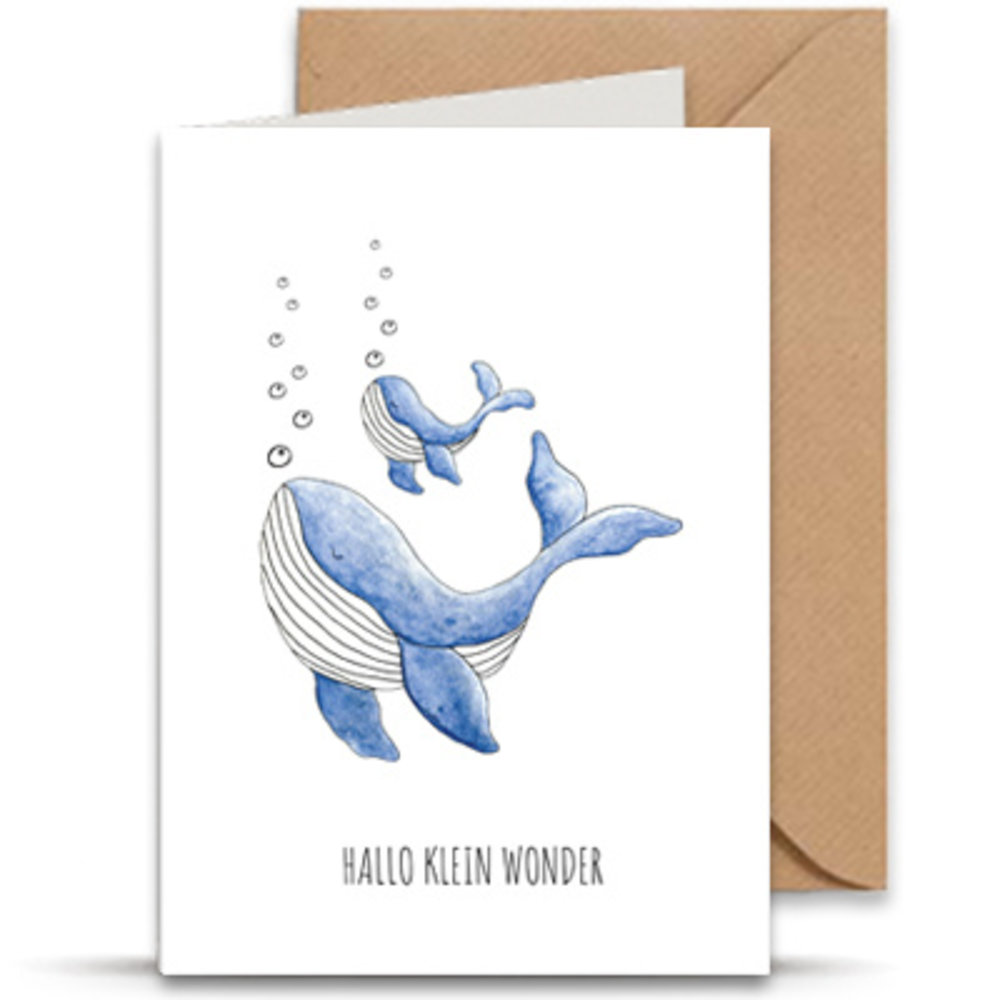 Juulz Juulz | Kaart | Hallo klein wonder walvis | Blauw Juulz Juulz | Kaart | Hallo klein wonder walvis | Blauw