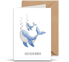 Juulz Juulz | Kaart | Hallo klein wonder walvis | Blauw Juulz Juulz | Kaart | Hallo klein wonder walvis | Blauw