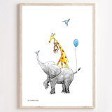 Juulz Juulz : Poster stapeldieren blauw