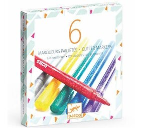 Djeco Djeco | Glitterstiften 6 stuks Djeco Djeco | Glitterstiften 6 stuks