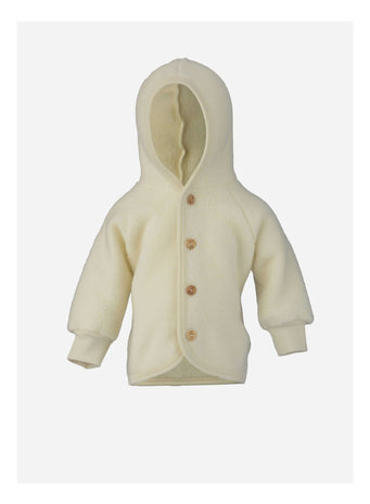 Engel Engel | Hooded jacket with wooden buttons | Naturel